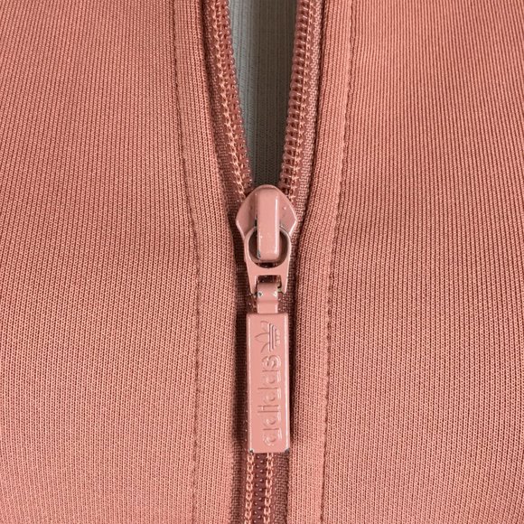 ADIDAS Dark Peach White Firebird Logo Embroidery Zip Pockets Track Jacket - Picture 9 of 16